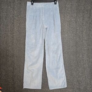 Aritzia SUNDAY BEST‎ Harvey Dune Blue Cotton Corduroy Straight Leg Pants Size 2